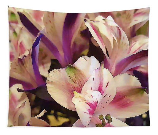Pink and White Flowers - Tapestry