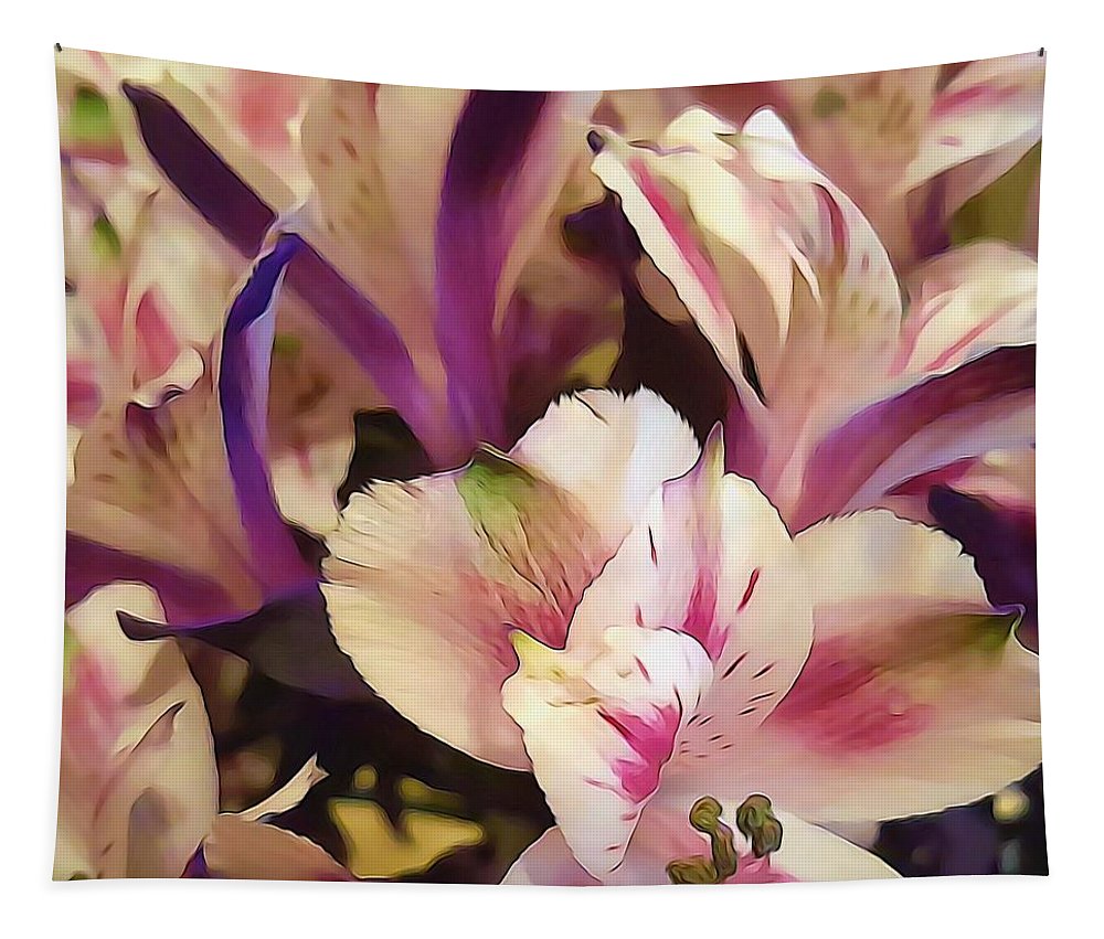 Pink and White Flowers - Tapestry