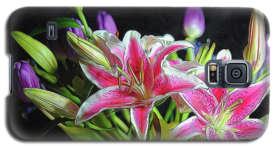 Pink and White Lily Bouquet - Phone Case