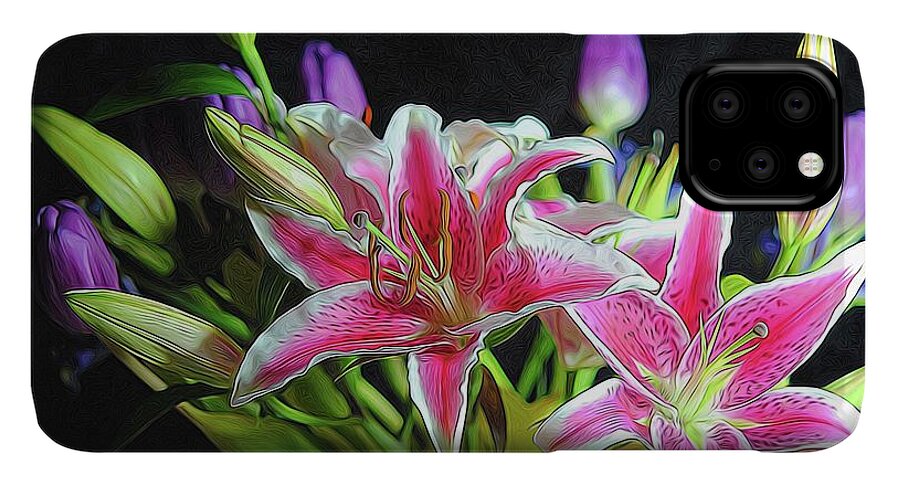 Pink and White Lily Bouquet - Phone Case