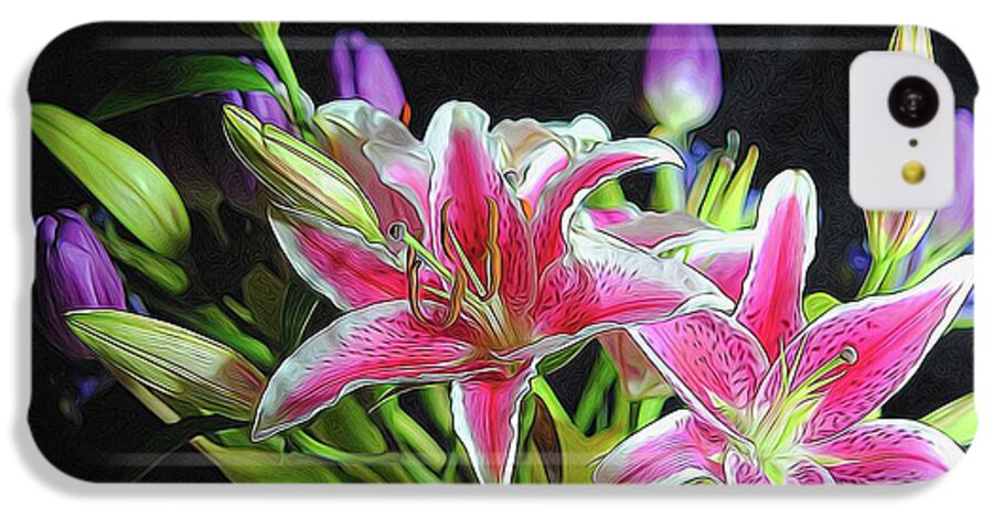 Pink and White Lily Bouquet - Phone Case