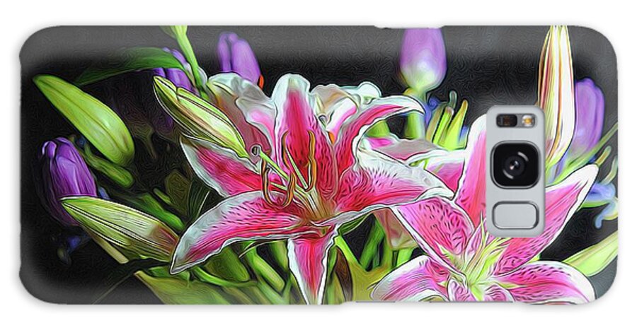 Pink and White Lily Bouquet - Phone Case