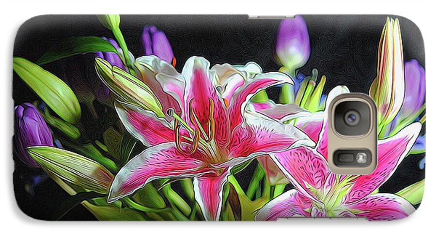 Pink and White Lily Bouquet - Phone Case
