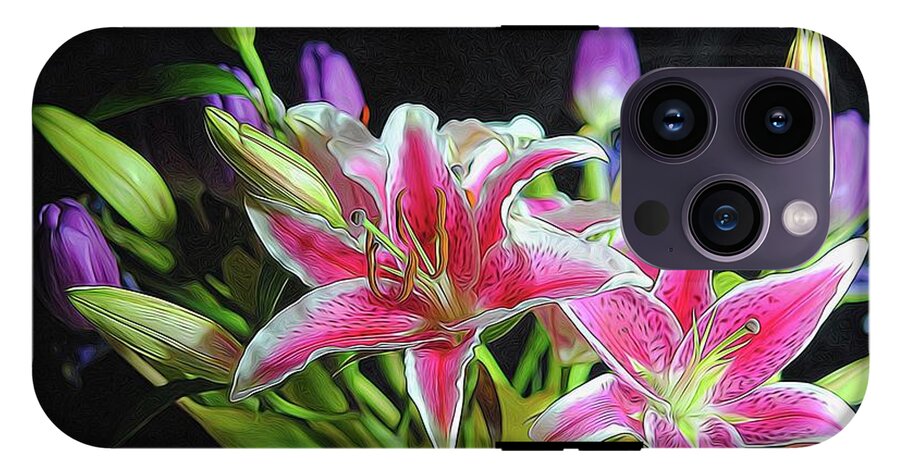 Pink and White Lily Bouquet - Phone Case