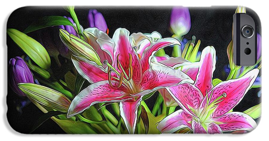 Pink and White Lily Bouquet - Phone Case