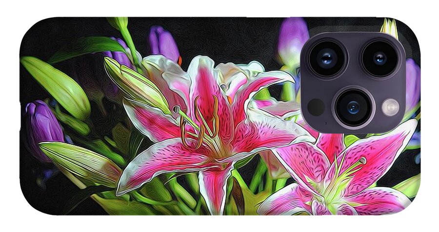 Pink and White Lily Bouquet - Phone Case