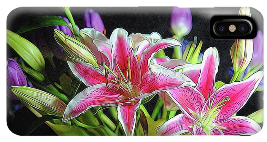 Pink and White Lily Bouquet - Phone Case