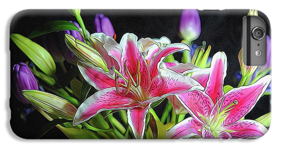 Pink and White Lily Bouquet - Phone Case