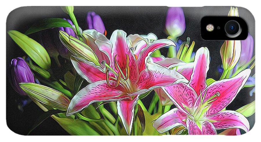 Pink and White Lily Bouquet - Phone Case