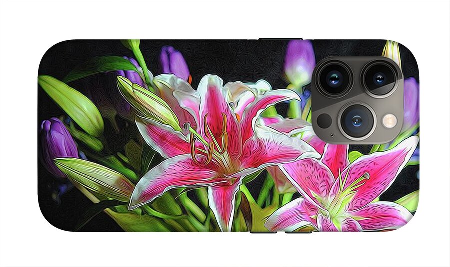 Pink and White Lily Bouquet - Phone Case