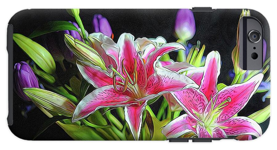 Pink and White Lily Bouquet - Phone Case