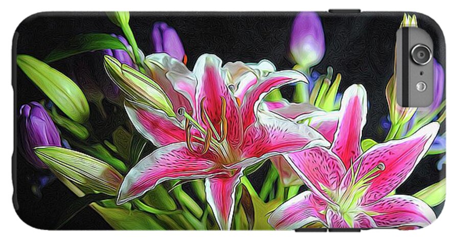 Pink and White Lily Bouquet - Phone Case