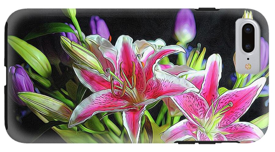Pink and White Lily Bouquet - Phone Case