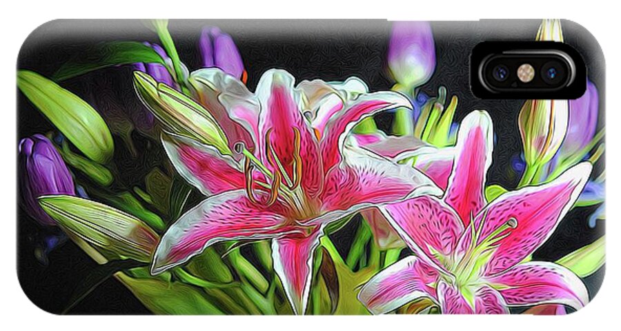 Pink and White Lily Bouquet - Phone Case