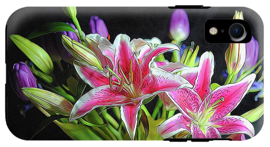 Pink and White Lily Bouquet - Phone Case