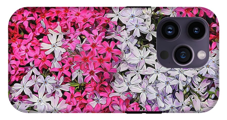 Pink and White Phlox - Phone Case