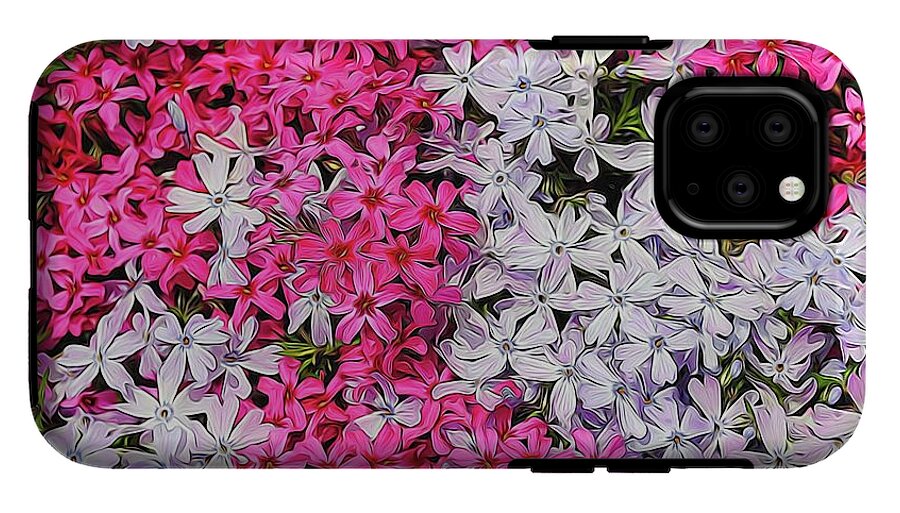 Pink and White Phlox - Phone Case