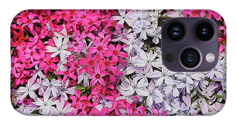 Pink and White Phlox - Phone Case