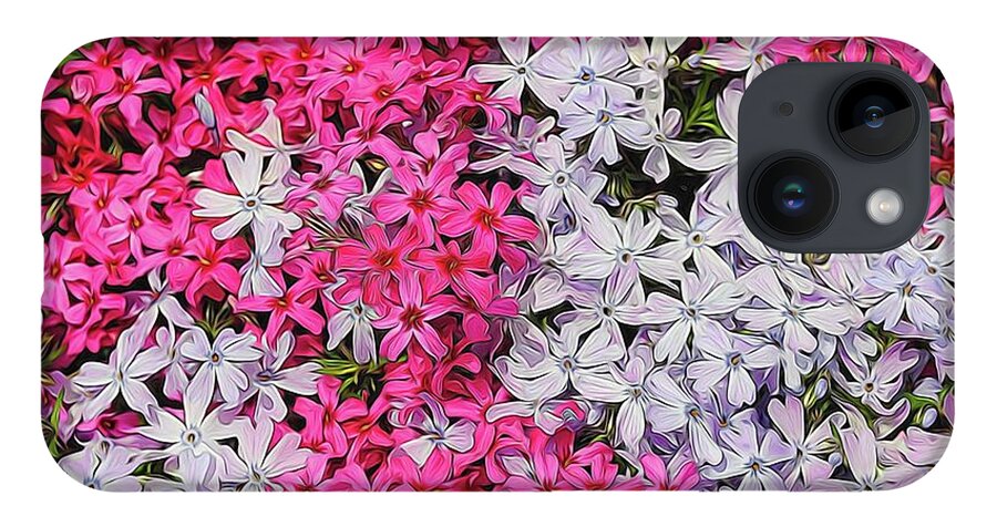 Pink and White Phlox - Phone Case