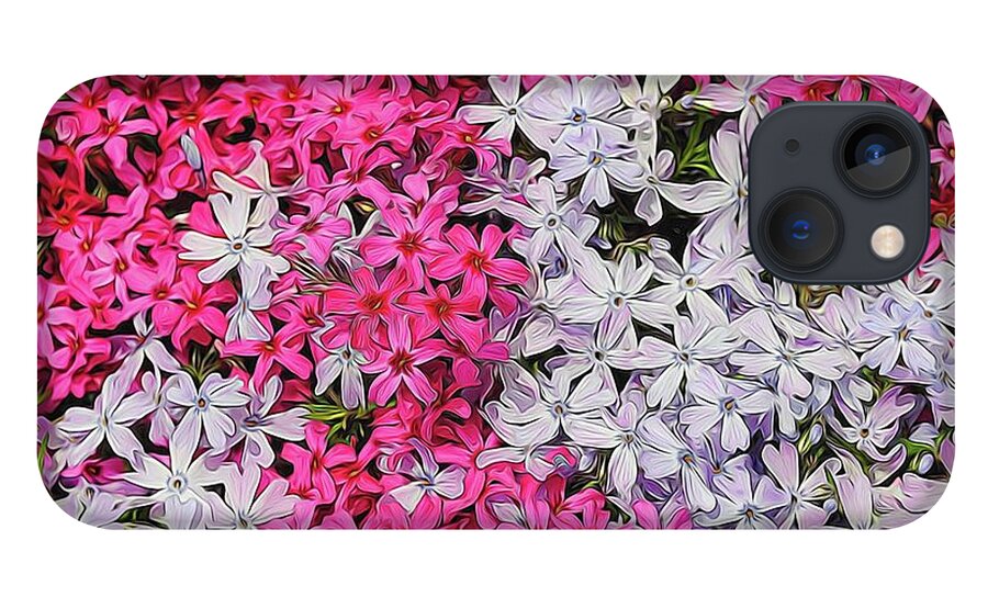 Pink and White Phlox - Phone Case