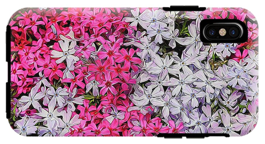 Pink and White Phlox - Phone Case