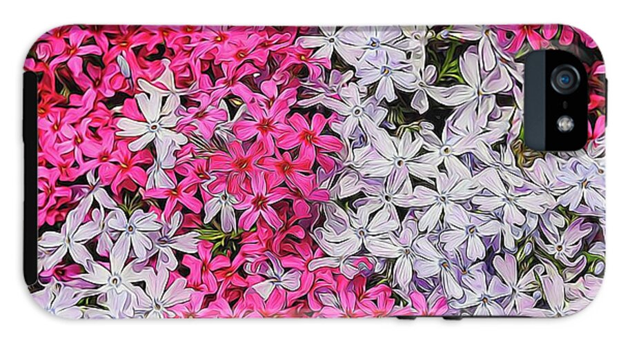 Pink and White Phlox - Phone Case