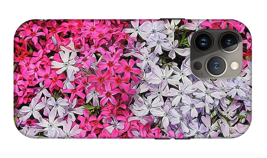 Pink and White Phlox - Phone Case