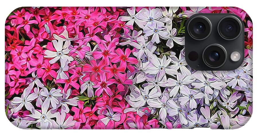 Pink and White Phlox - Phone Case