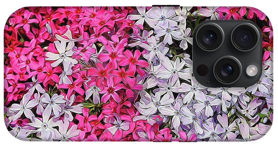 Pink and White Phlox - Phone Case