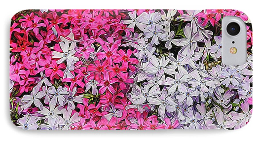 Pink and White Phlox - Phone Case