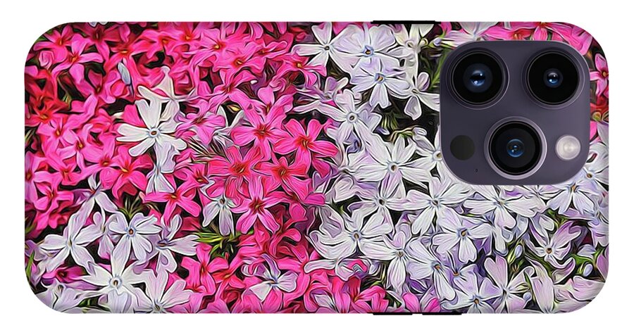 Pink and White Phlox - Phone Case