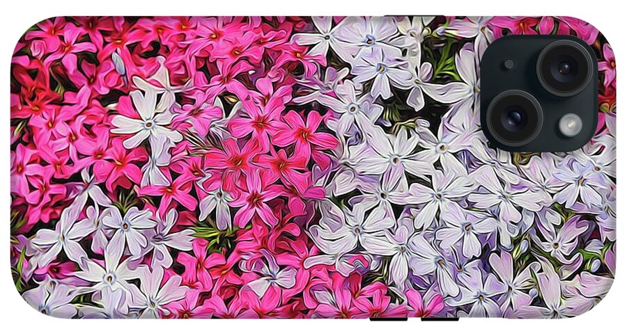 Pink and White Phlox - Phone Case