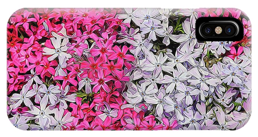 Pink and White Phlox - Phone Case