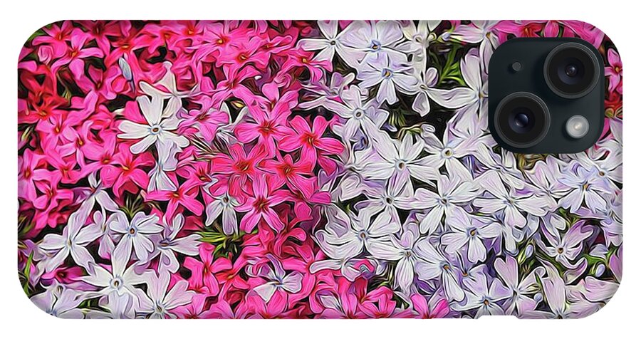 Pink and White Phlox - Phone Case