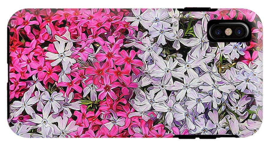 Pink and White Phlox - Phone Case