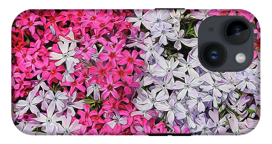 Pink and White Phlox - Phone Case