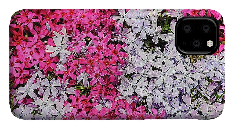 Pink and White Phlox - Phone Case