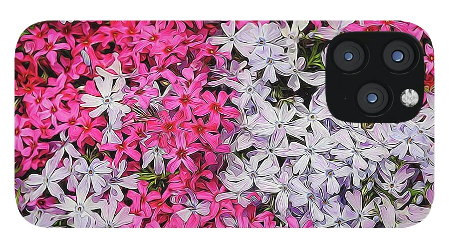 Pink and White Phlox - Phone Case