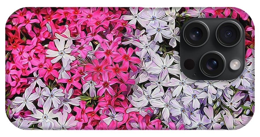 Pink and White Phlox - Phone Case