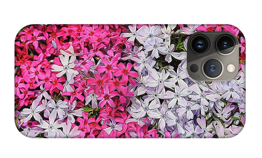 Pink and White Phlox - Phone Case