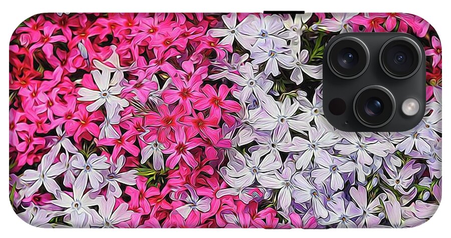 Pink and White Phlox - Phone Case