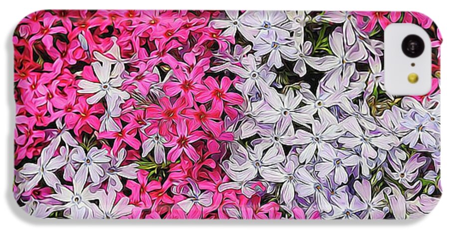Pink and White Phlox - Phone Case