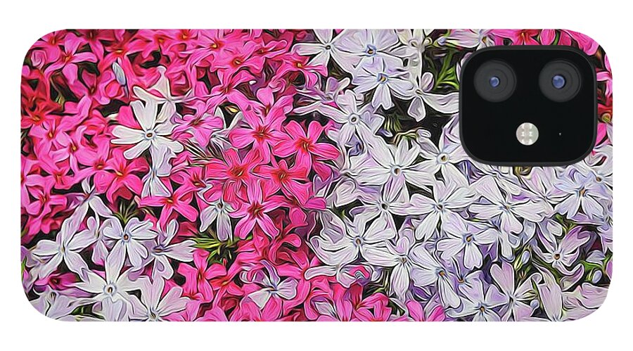 Pink and White Phlox - Phone Case