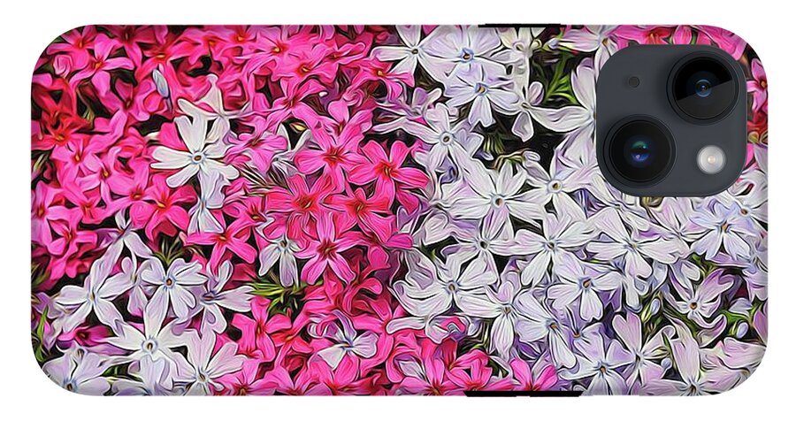 Pink and White Phlox - Phone Case