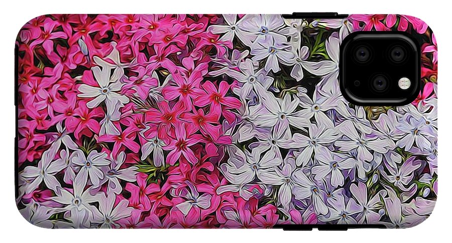 Pink and White Phlox - Phone Case