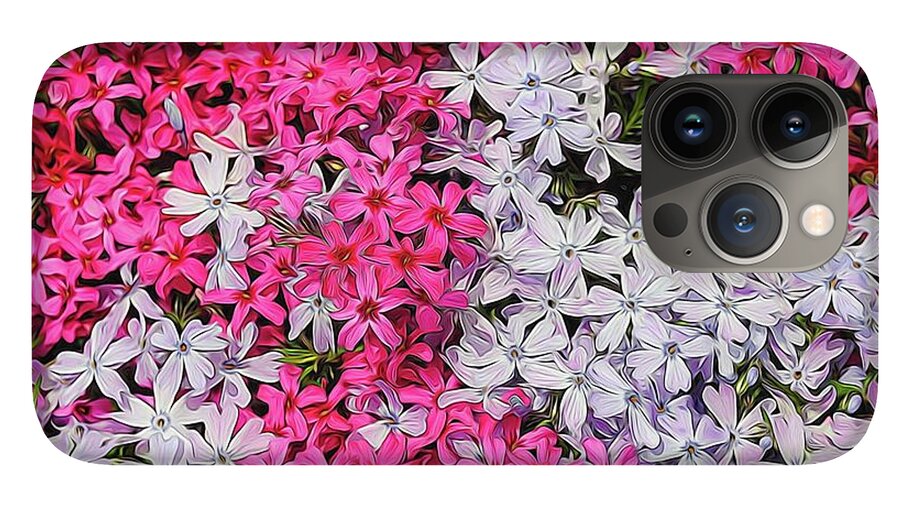 Pink and White Phlox - Phone Case