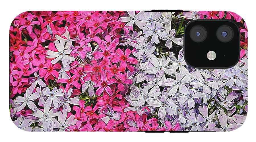 Pink and White Phlox - Phone Case