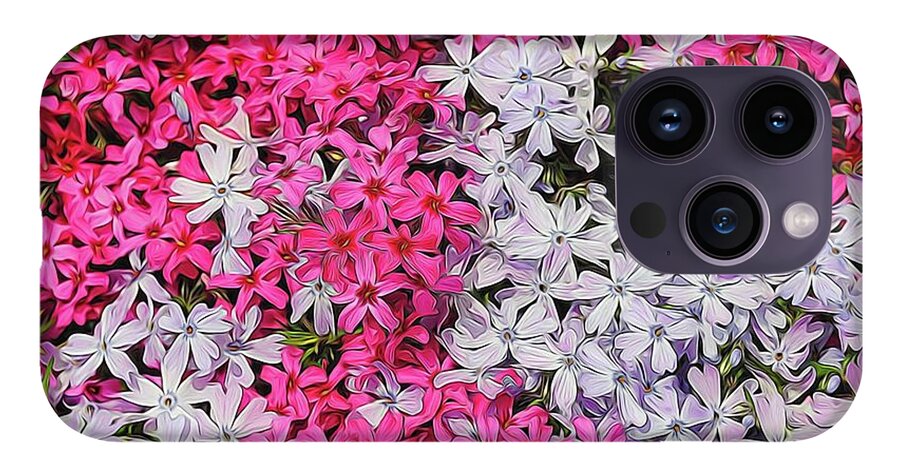 Pink and White Phlox - Phone Case