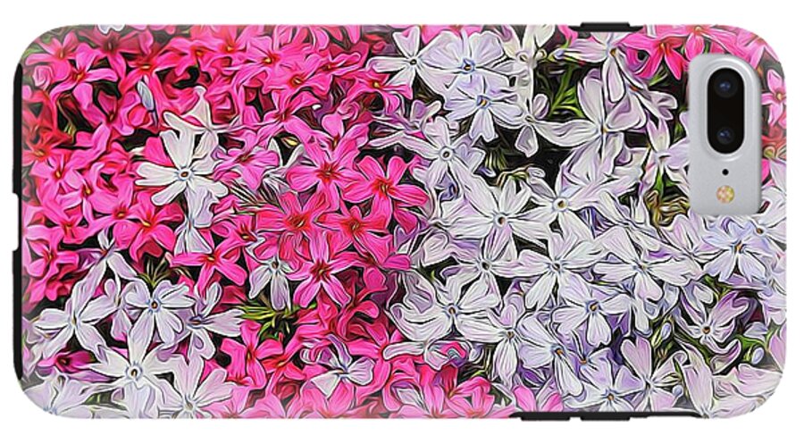 Pink and White Phlox - Phone Case