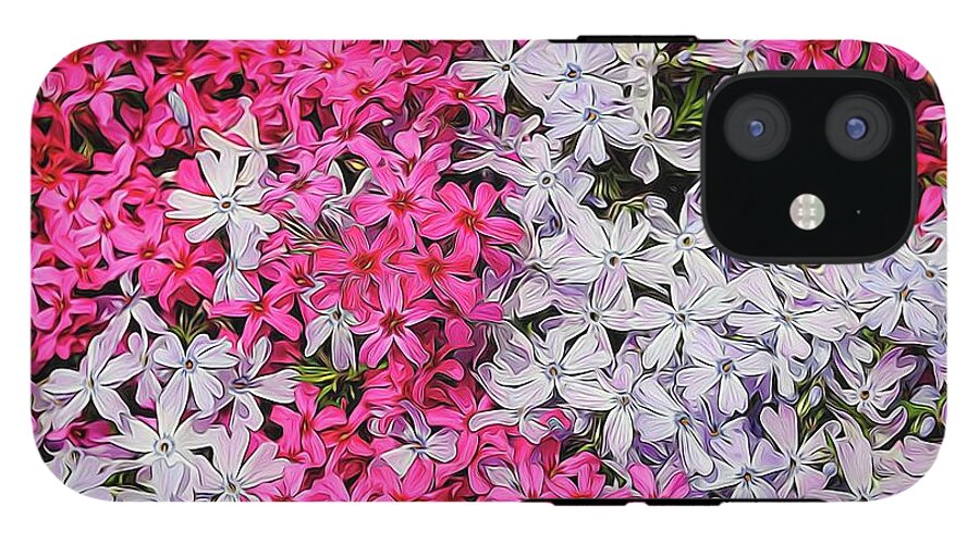 Pink and White Phlox - Phone Case